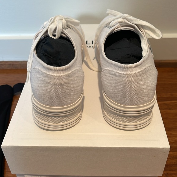 Celine Paris Jane Platform Canvas & Calfskin Sneaker Size 38 / US 8 NIB - Picture 10 of 12